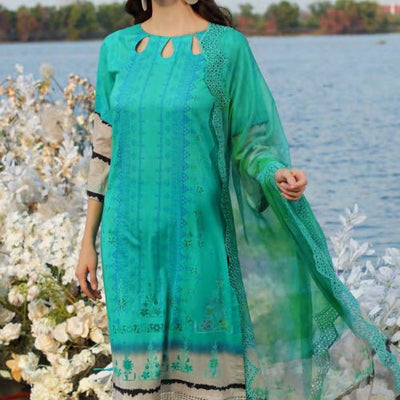 Embroidered Lawn Dress - Deshi Besh