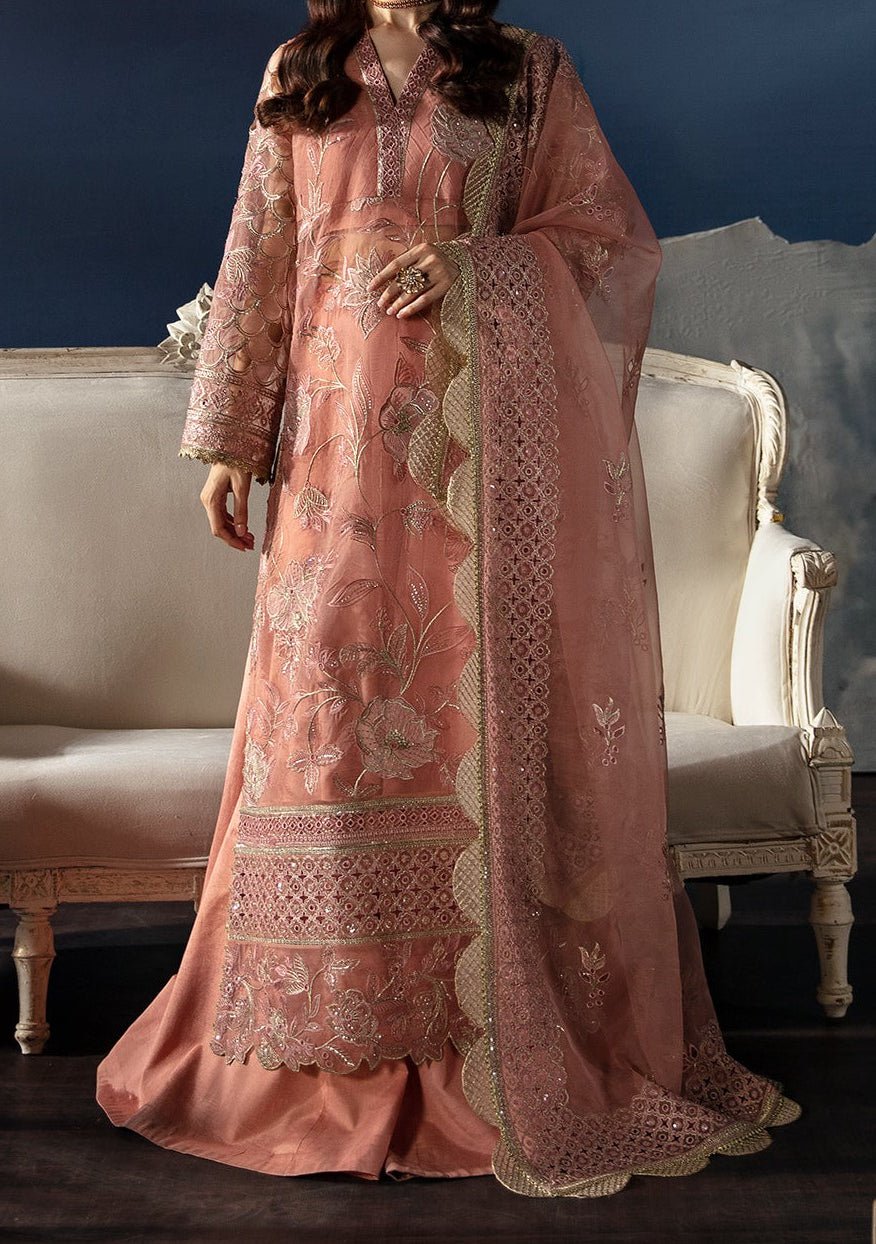 embroidered organza dress pakistani Luxury Embroidered Organza