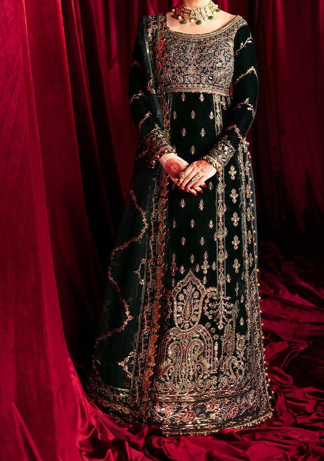 beaded black prom dress Pakistani Fancy Dresses Asim Jofa Mysorie Chiffon Collection 2018-19