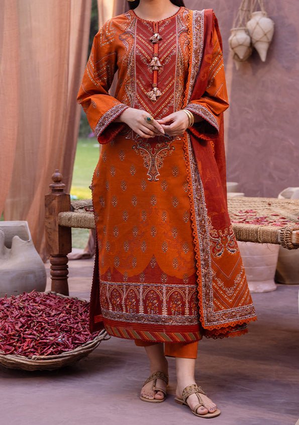 open lace back dress AJSM-27 EMBROIDERED CHIFFON 3 PCS – Asim Jofa main image 0