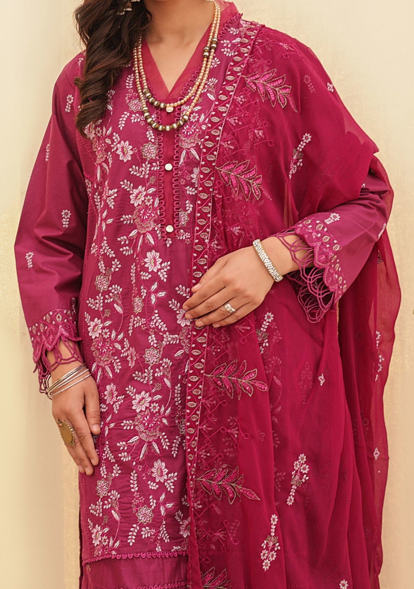 Bella Ready Made Pakistani Heavy Embroidered Lawn Dress - db25853