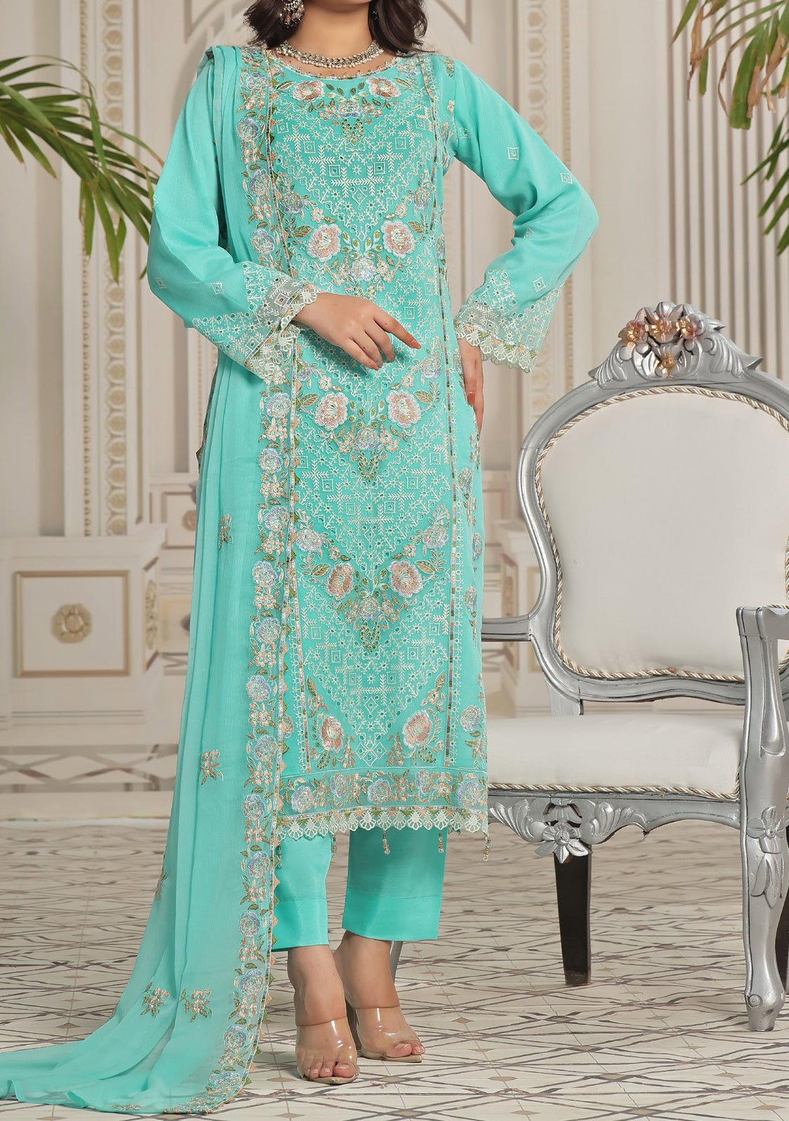 Bin Hameed Sifra Luxury Embroidered Chiffon Dress main image 0