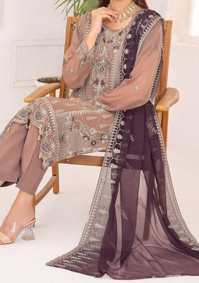 Bin Hameed Fabiha Heavy Embroidered Chiffon Dress - db25816