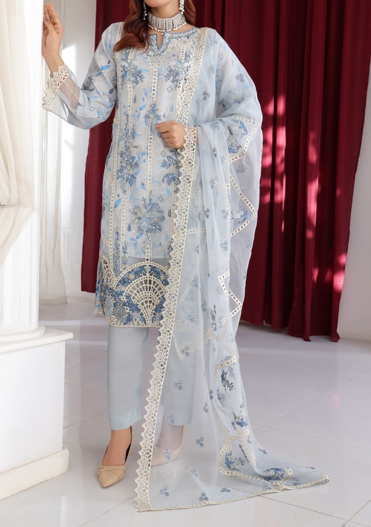 Bin Hameed Aafreen Embroidered Viscose Dress