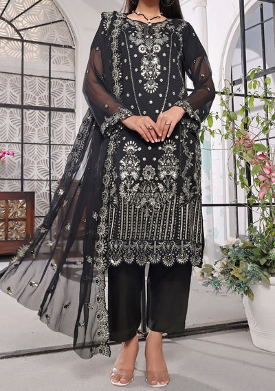 Bin Hameed Kushboo Heavy Embroidered Chiffon Dress - db25747