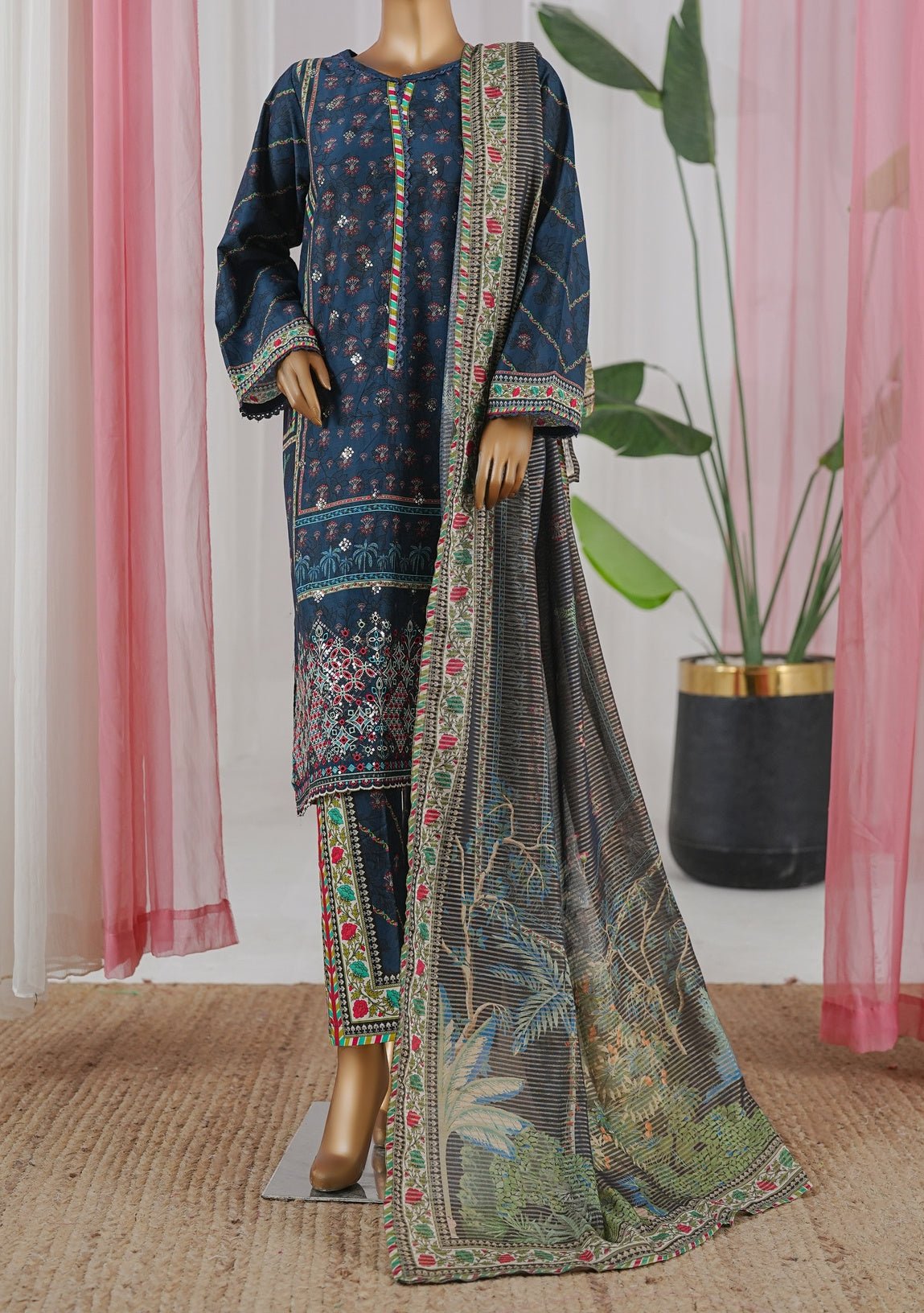 Bin Saeed Ready Made Embroidered Chikankari Dress main image 0