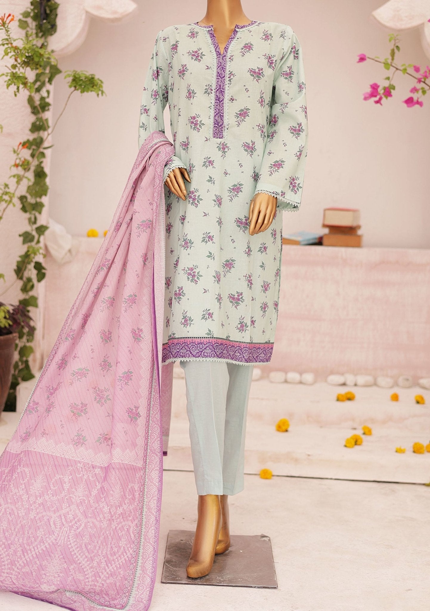 Bin Hameed Dedazaib Printed Lawn Dress
