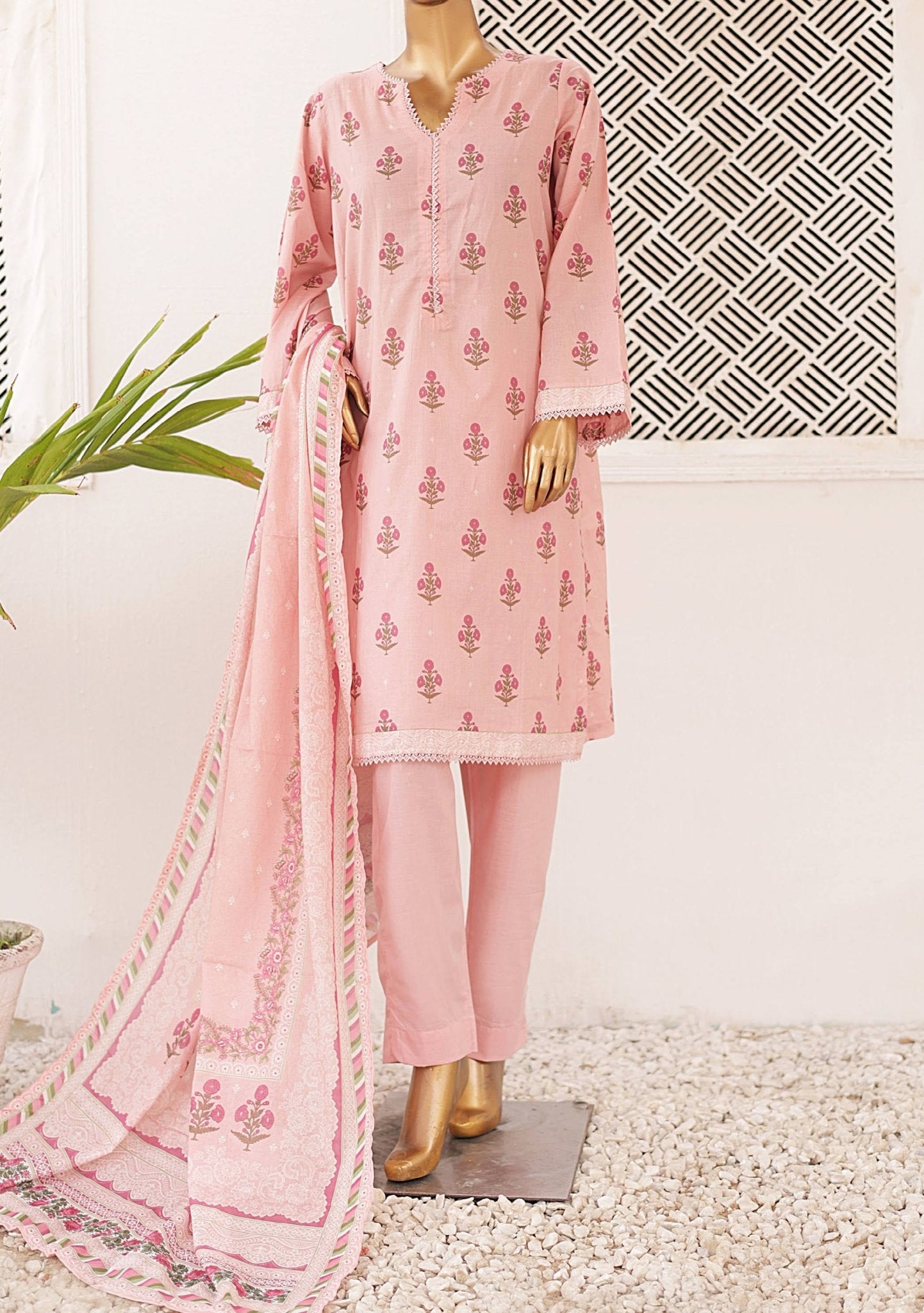 Bin Saeed Ready Made Printed Lawn Dress
