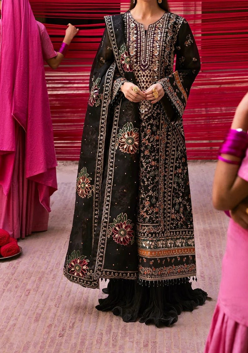 black and gold pakistani wedding dress Emaan Adeel Pakistani Wedding Dress- db29837