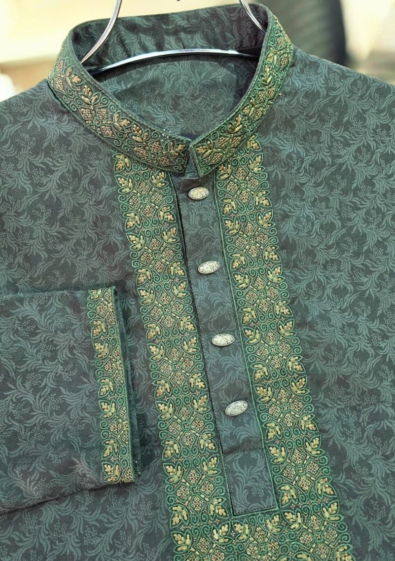Embroidered Mixed Cotton Punjabi main image 1
