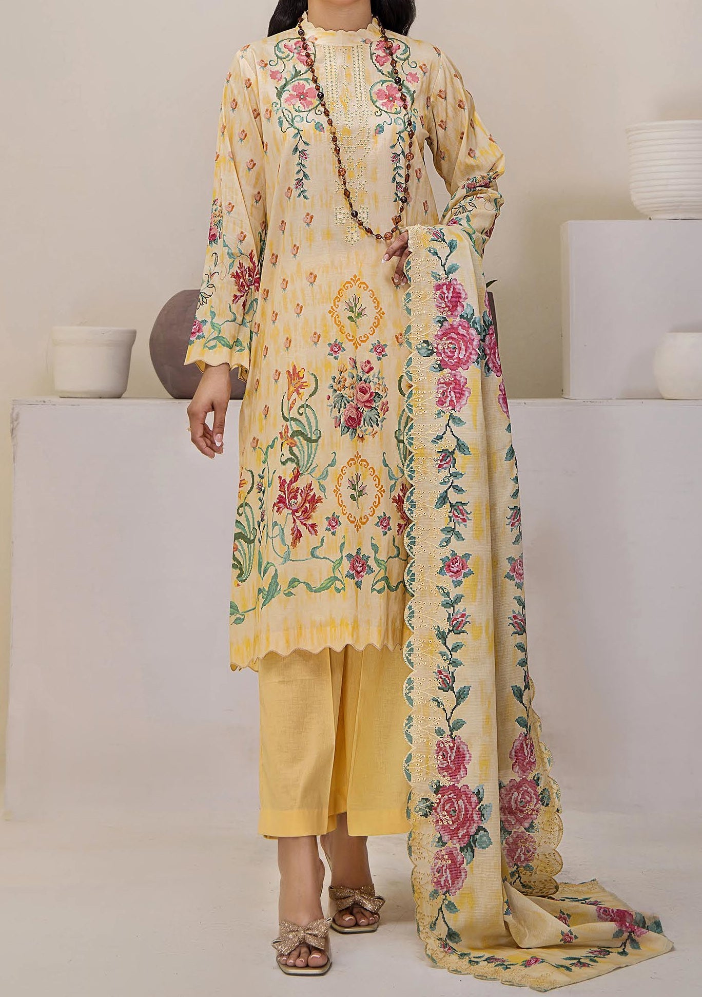 Gulljee Morja Ready Made Embroidered Lawn Dress main image 1