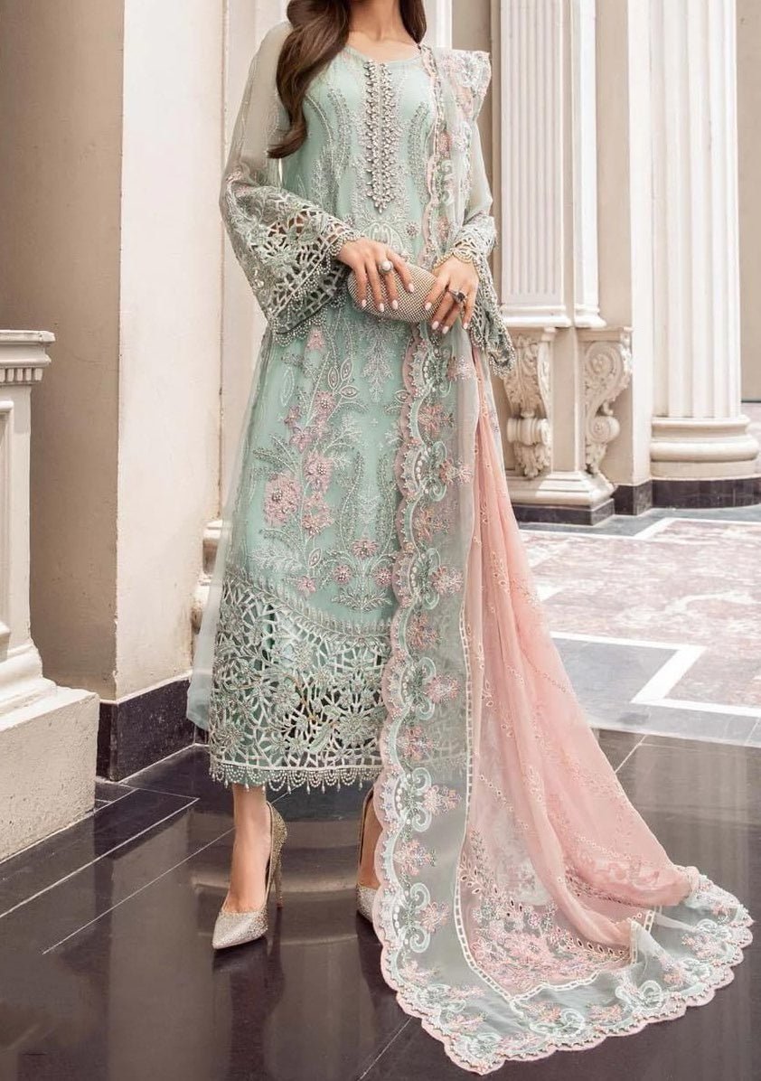 Replica Embroidered Chiffon Dress - Main Image