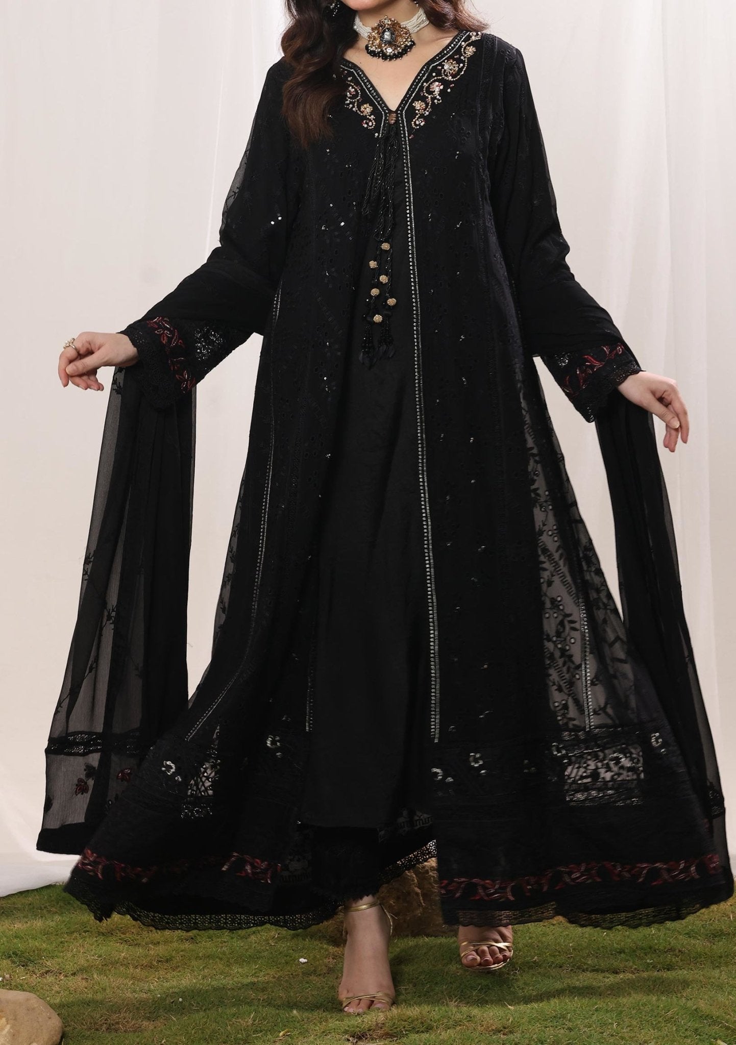 Mehrab Pakistani Luxury Chiffon Dress