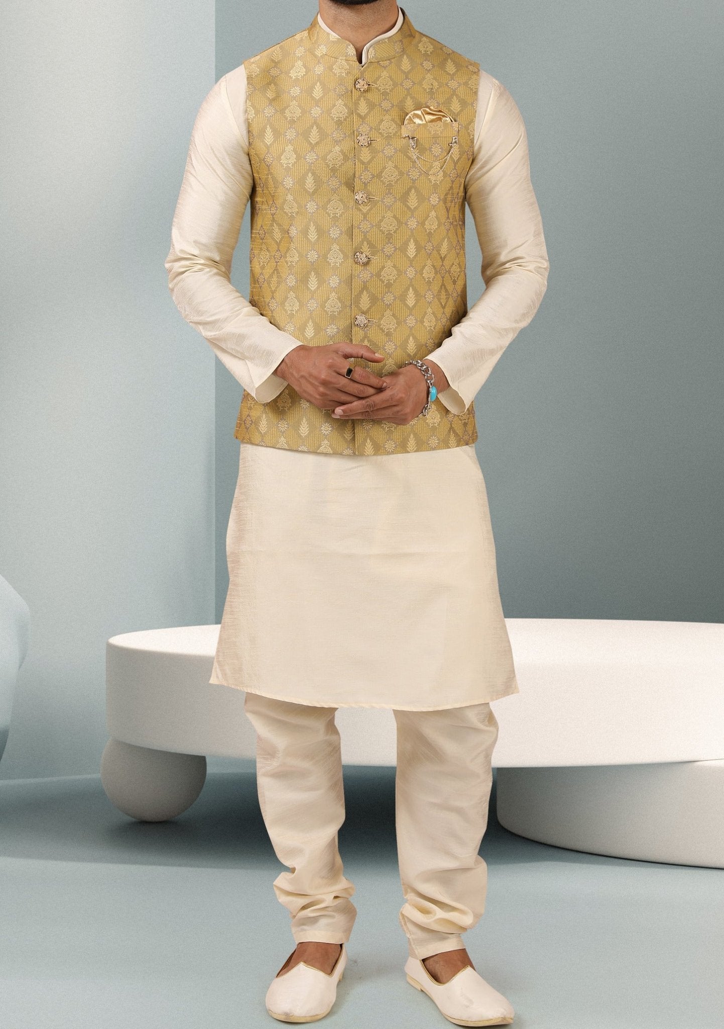 Indian Menswear Kurta Pajama set, Groom clothing, Sherwani, Wedding Traditional outfit, Partywear, Pakistani wear, salwar store (Ships from USA)