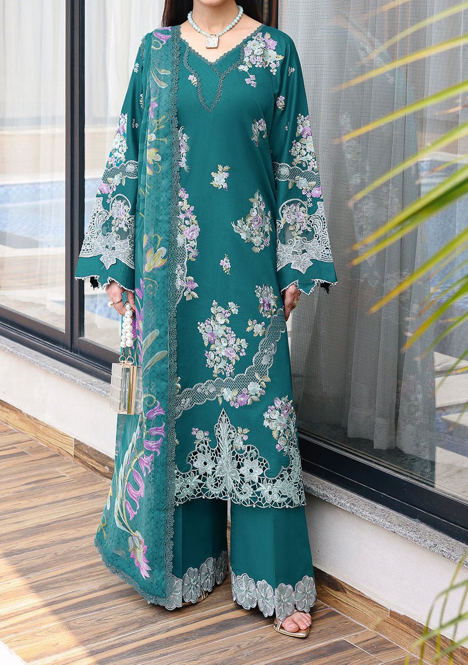 Ramsha Pakistani Luxury Lawn Dress- db31134