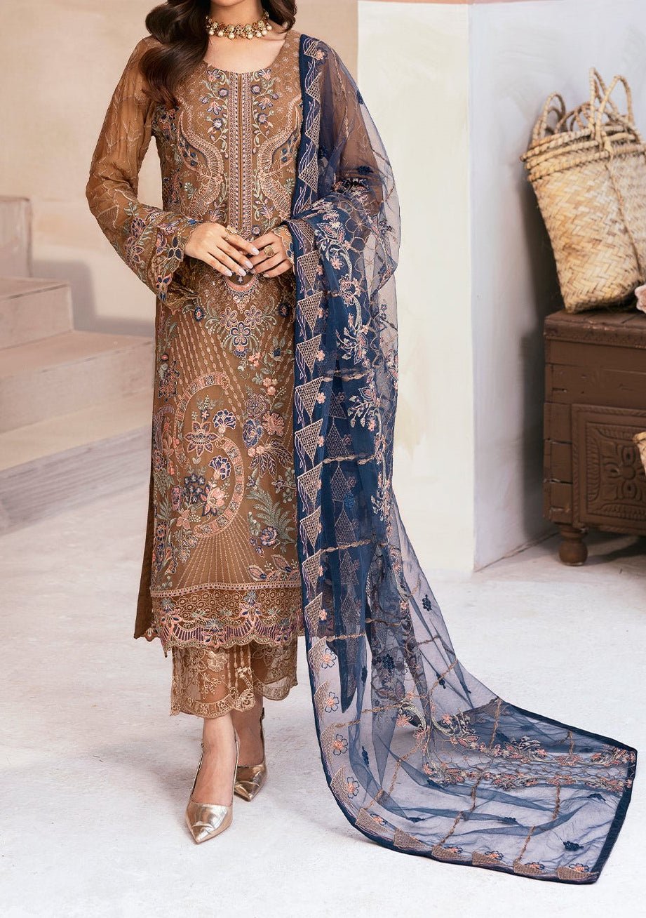 Ramsha Embroidered Pakistani Master Copy Dress