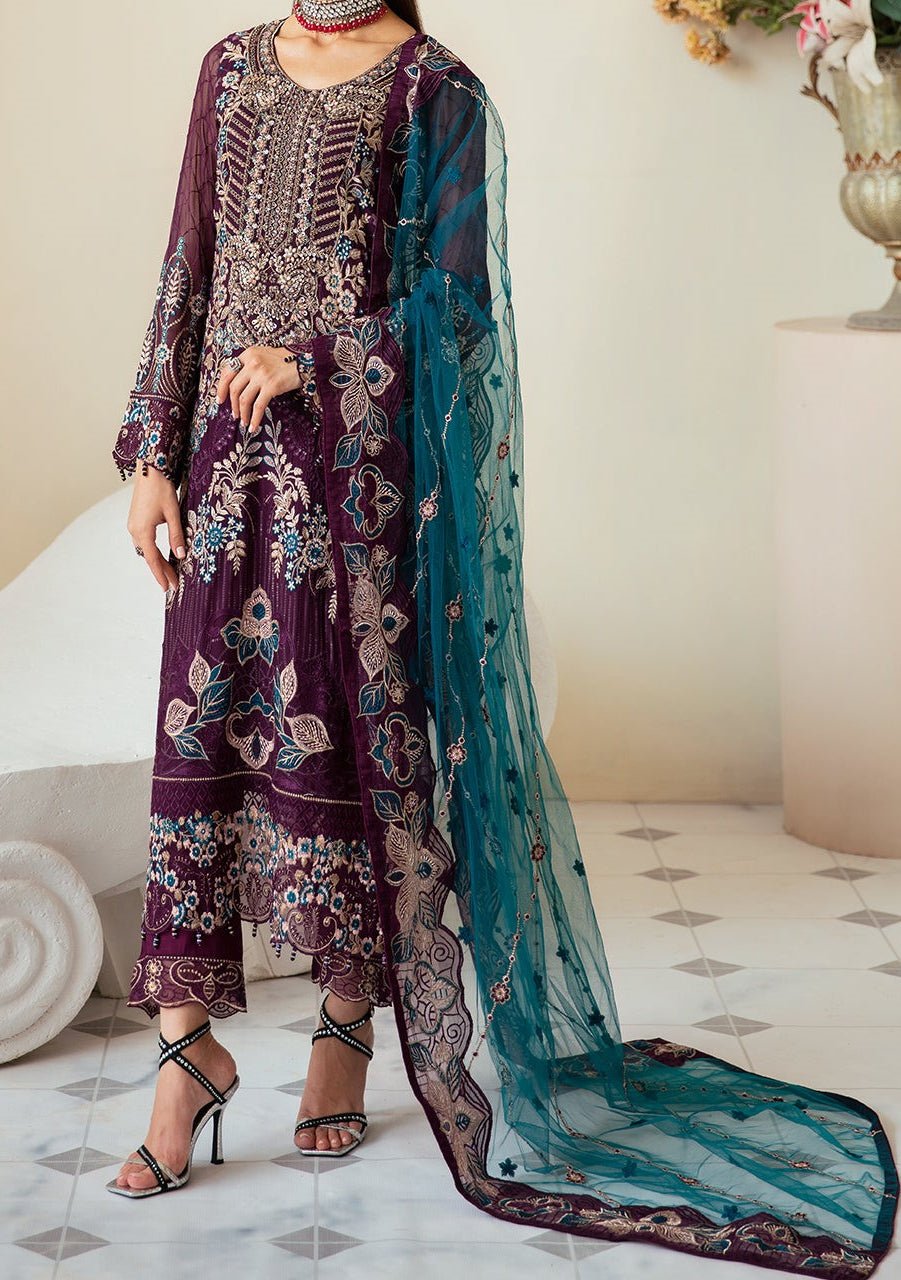 Ramsha Satrangi Pakistani Luxury Chiffon Dress main image 1