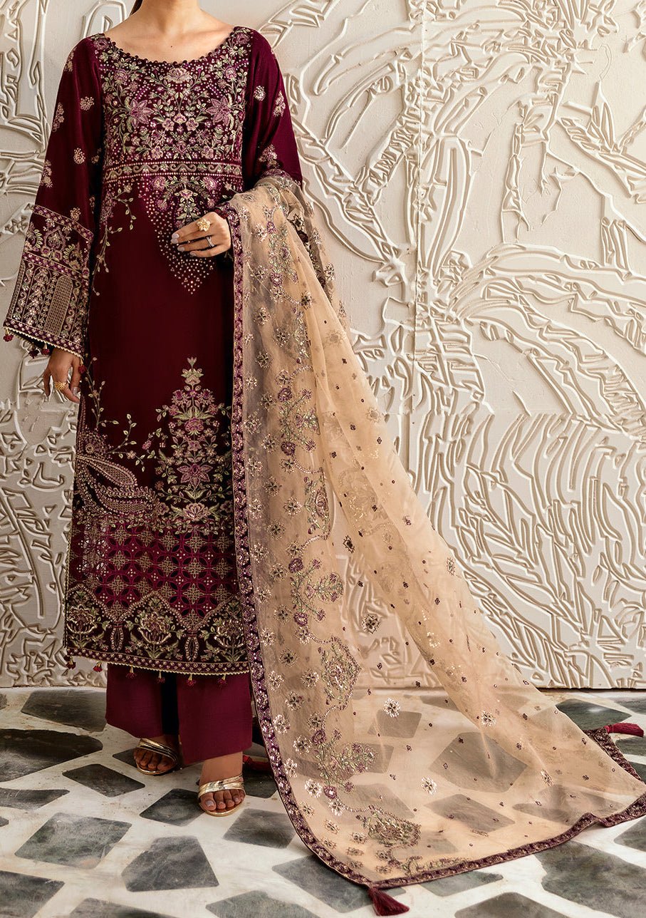 velvet pakistani dress Ramsha Pakistani Velvet Dress