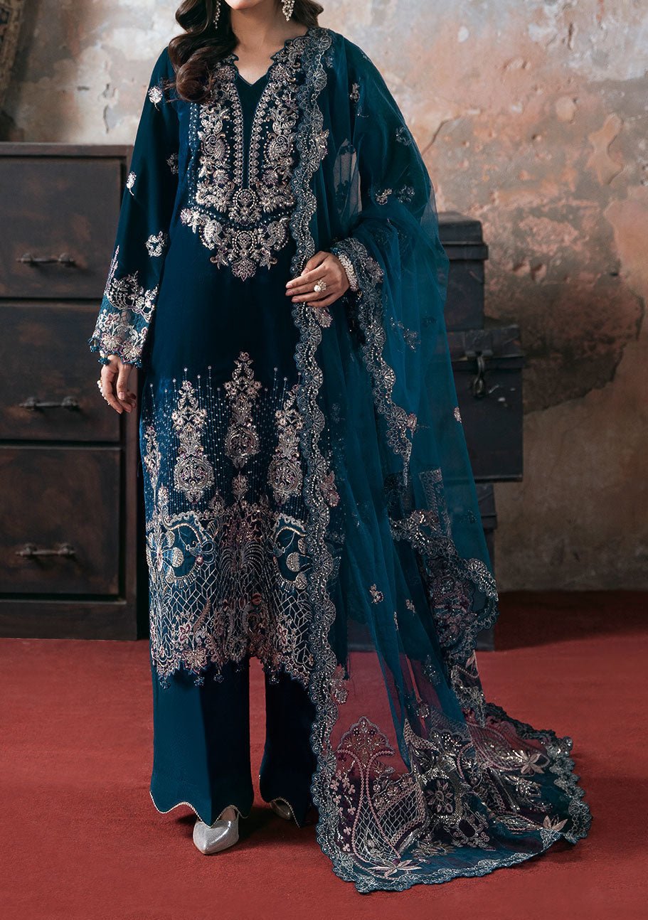 Ramsha Pakistani Velvet Dress
