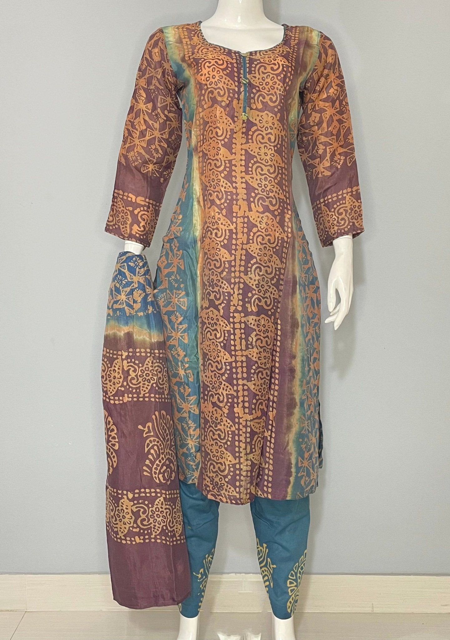 Summer Batik Printed Silk Salwar Suit
