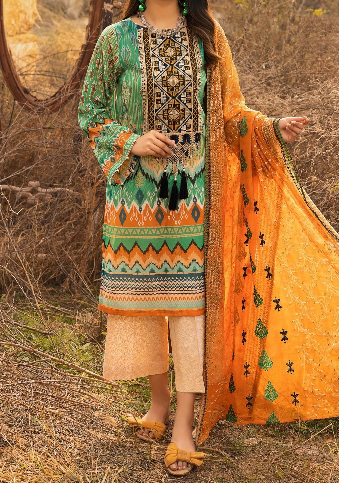 Adan's Libas Qabail Swiss Voile Pakistani Dress Adan's Libas Qabail Swiss Voile Pakistani Dress