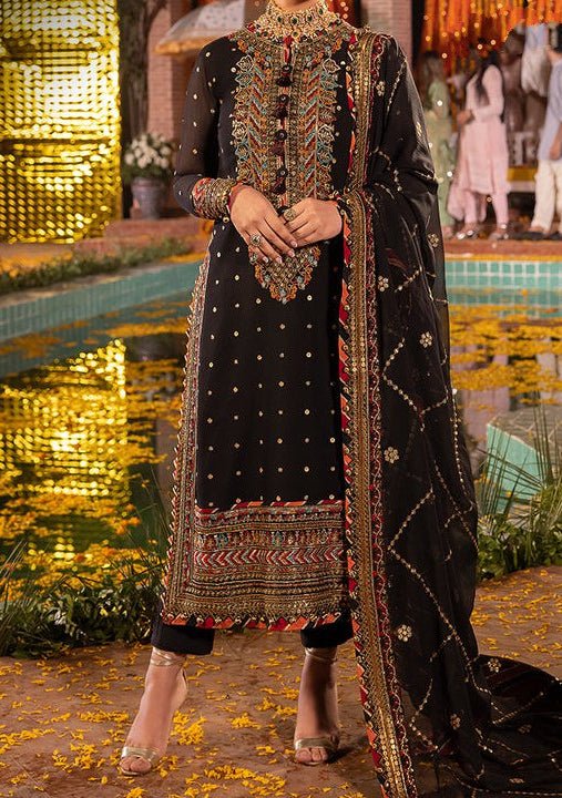 strapless open back dress Asim Jofa Dastaan Pakistani Chiffon Dress
