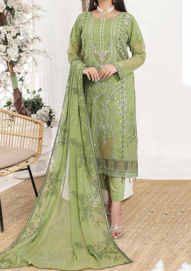 Bin Hameed Sukaina Heavy Embroidered Chiffon Dress