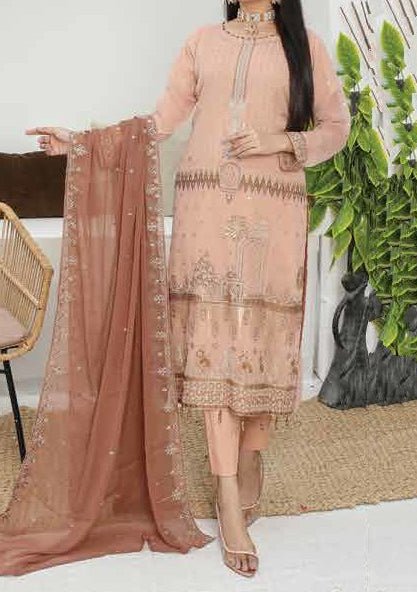 Bin Hameed Horain Luxury Embroidered Chiffon Dress