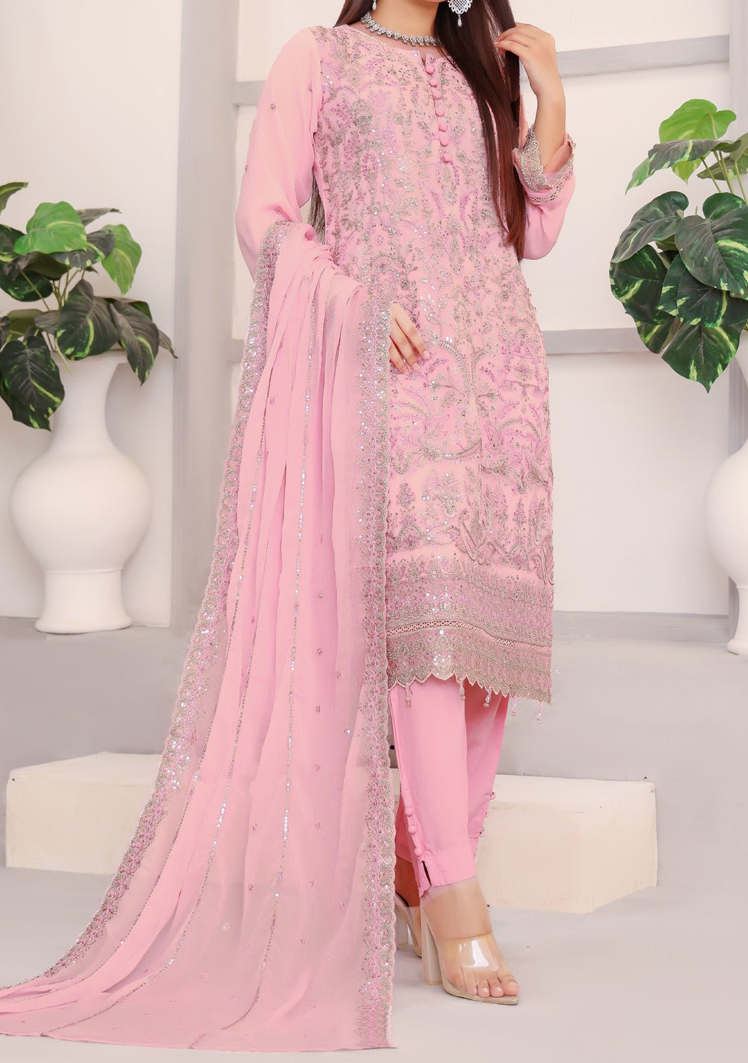 Bin Hameed Pakistani Ready Made 2 Piece Cotton Dress main image 0