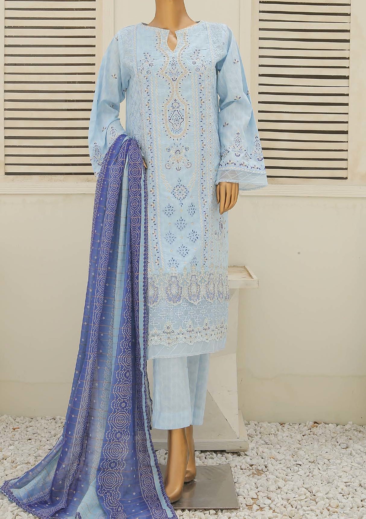 Bin Saeed Luxury RTW Cotton Embroidered Collection 2024 Vol 04 - Design 09 main image 1