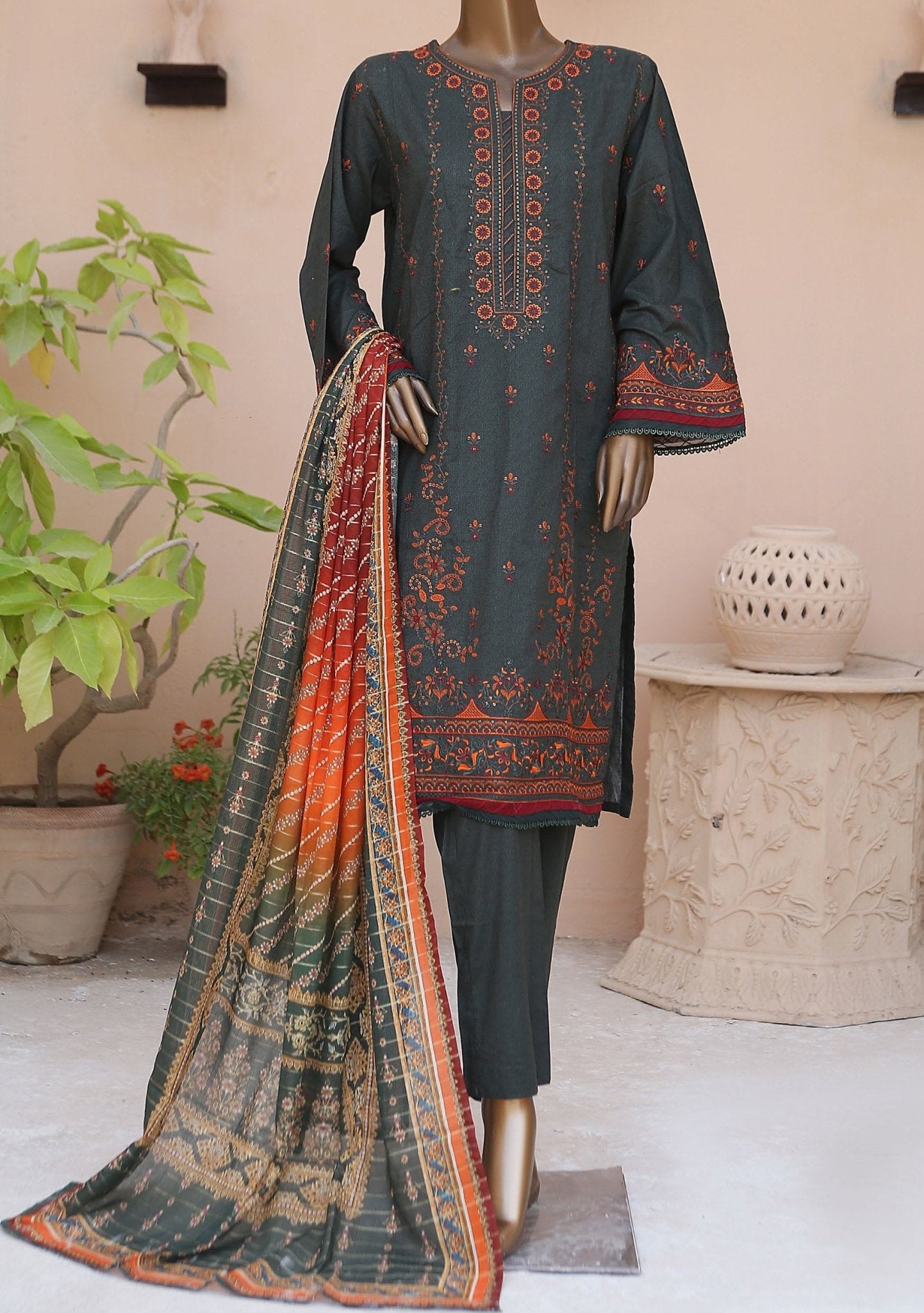 Bin Saeed Unstitched Digital Print Lawn – Earthy Botanical Collection main image 1
