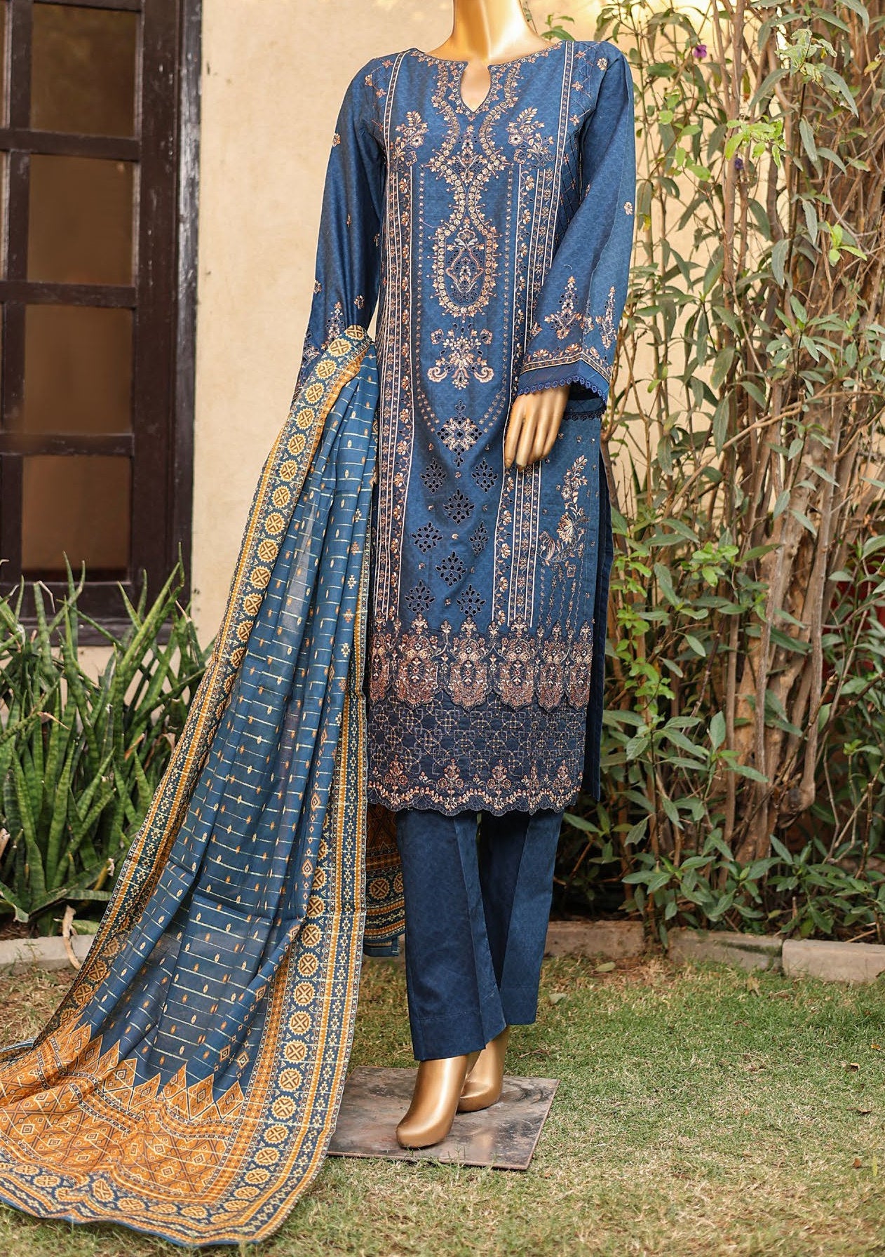 Bin Saeed Lawn Embroidered Frock Collection 2024 - BSELSC 08