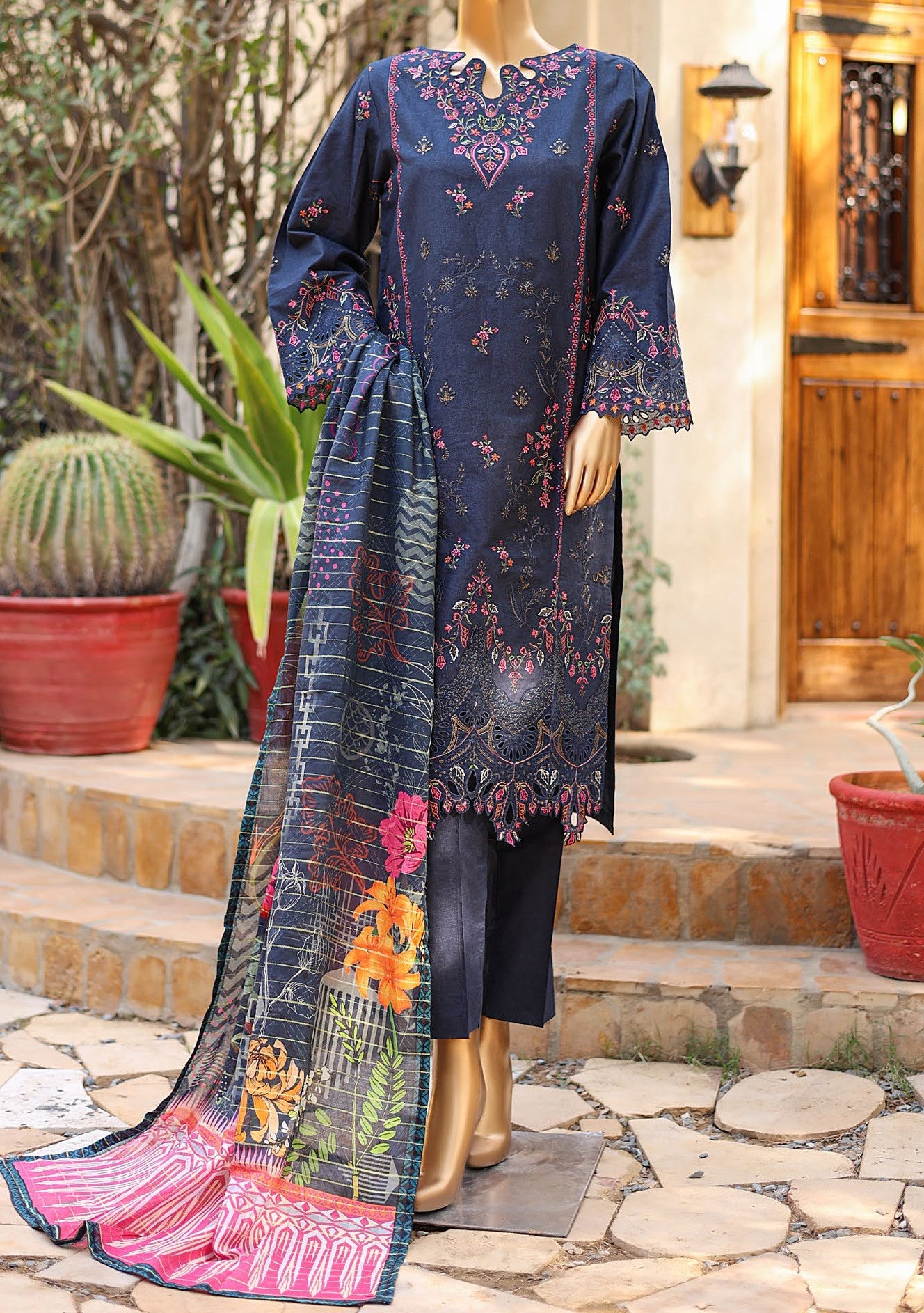 Bin Saeed Ready Made Printed Lawn Dress main image 1