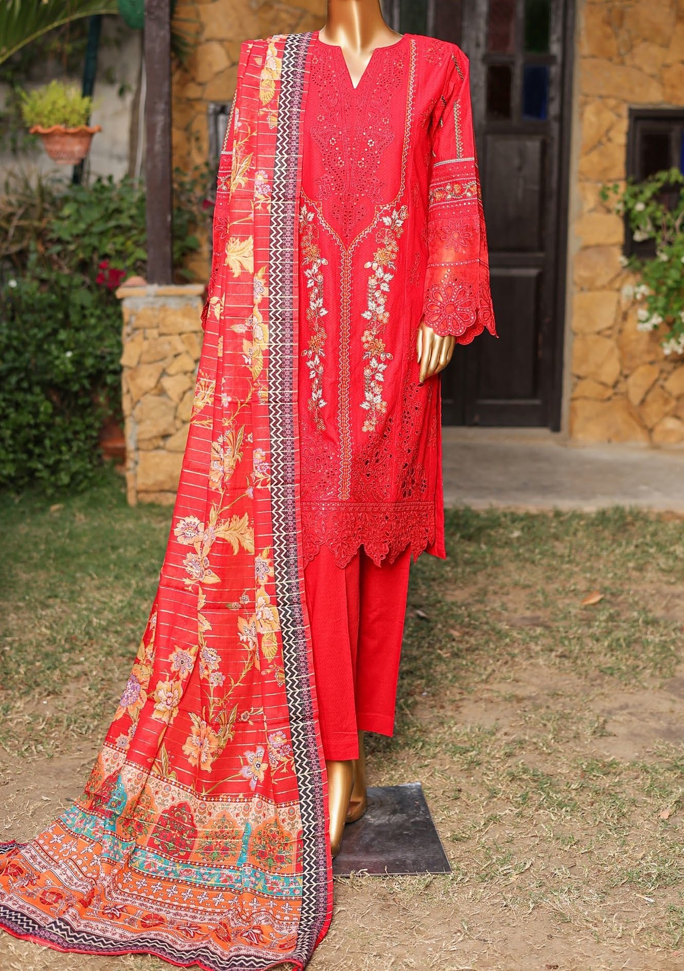 Bin Saeed Ready Made Embroidered Lawn Dress