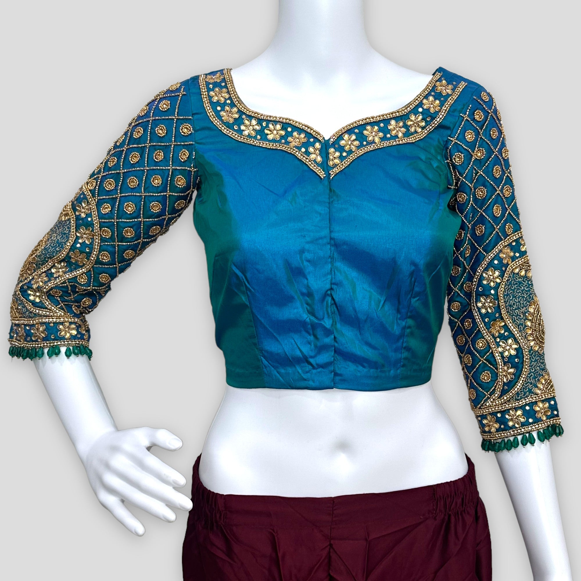 Latest Trendy Pattern Blouse Design With Stitching-BSRIOTDBOT213