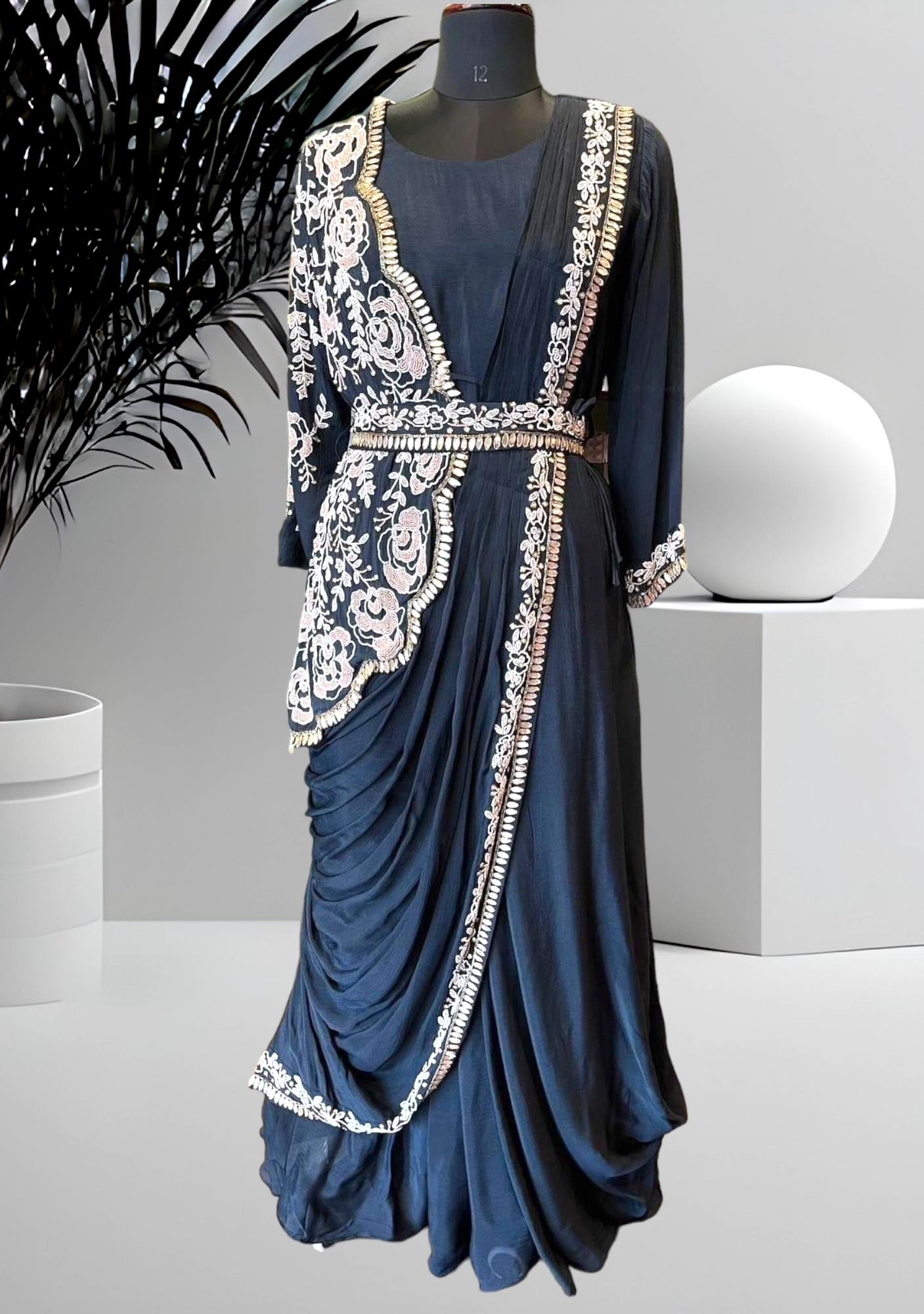 Boutique Designer Ready To Wear Saree Gown - db21899