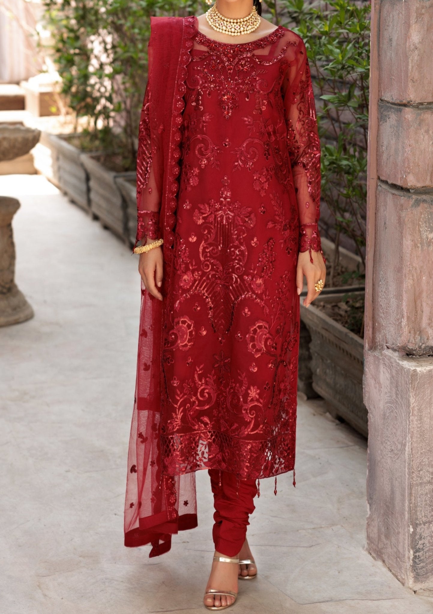 Emaan Adeel Value Luxury Pakistani Chiffon Dress