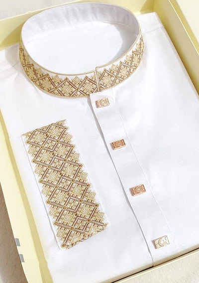 Embroidered Jacquard Cotton Punjabi - db25623