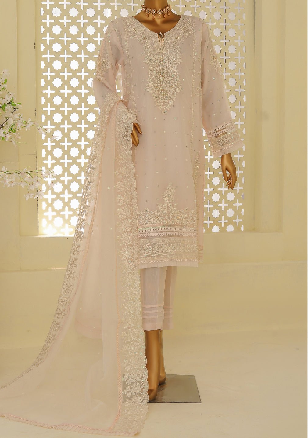 HZ Ready Made Embroidered Formals Organza Dress - db24517 HZ Ready Made Embroidered Formals Organza Dress - db24517
