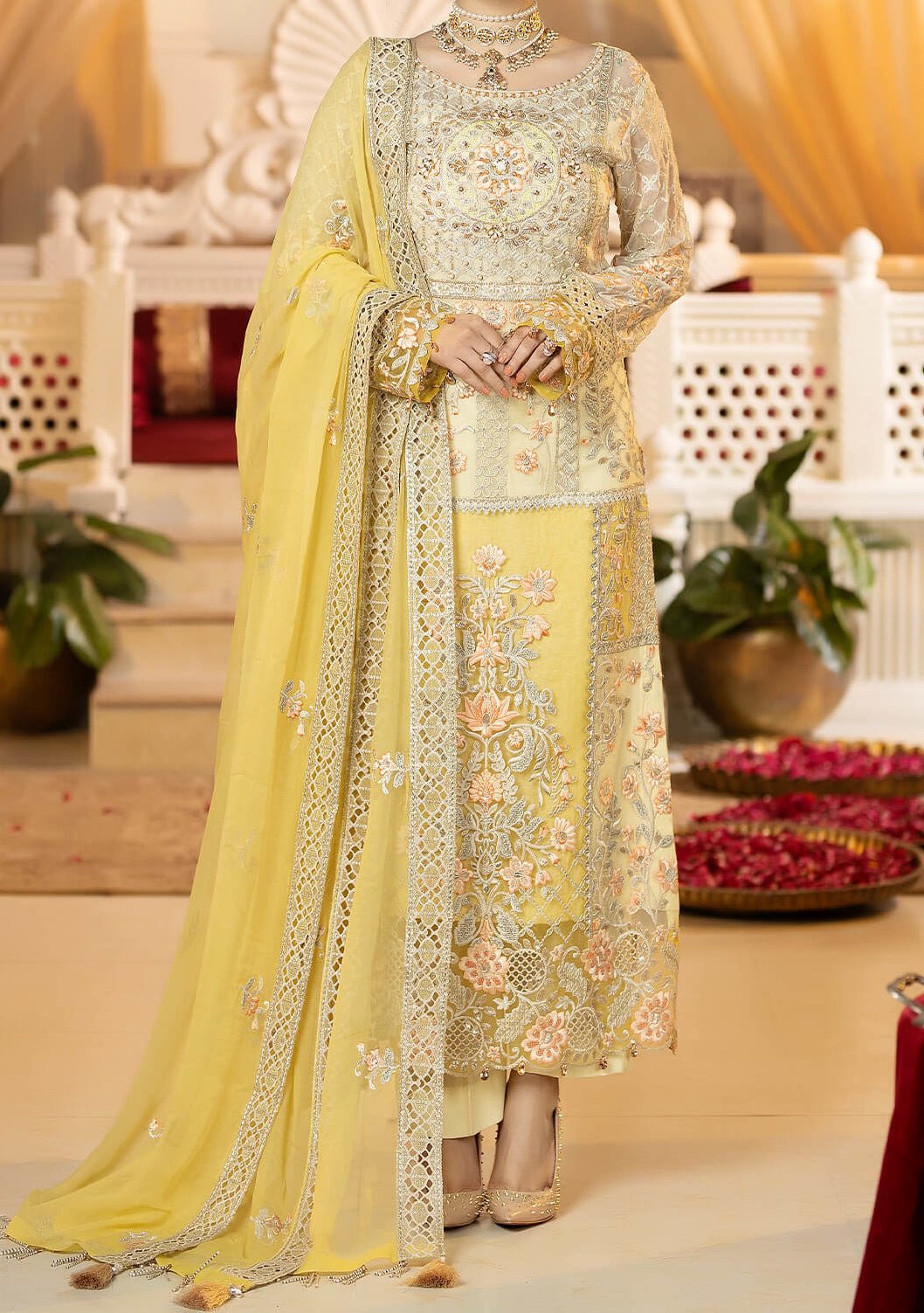 Imrozia Lucille Pakistani Luxury Chiffon Dress - db24265 Imrozia Lucille Pakistani Luxury Chiffon Dress - db24265