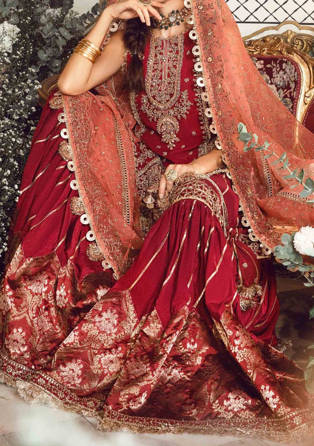 Maria.B Mbroidered Pakistani Luxury Organza Dress - db24599