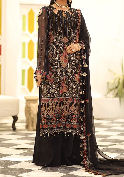 Maryam's Embroidered Pakistani Master Copy Chiffon Dress