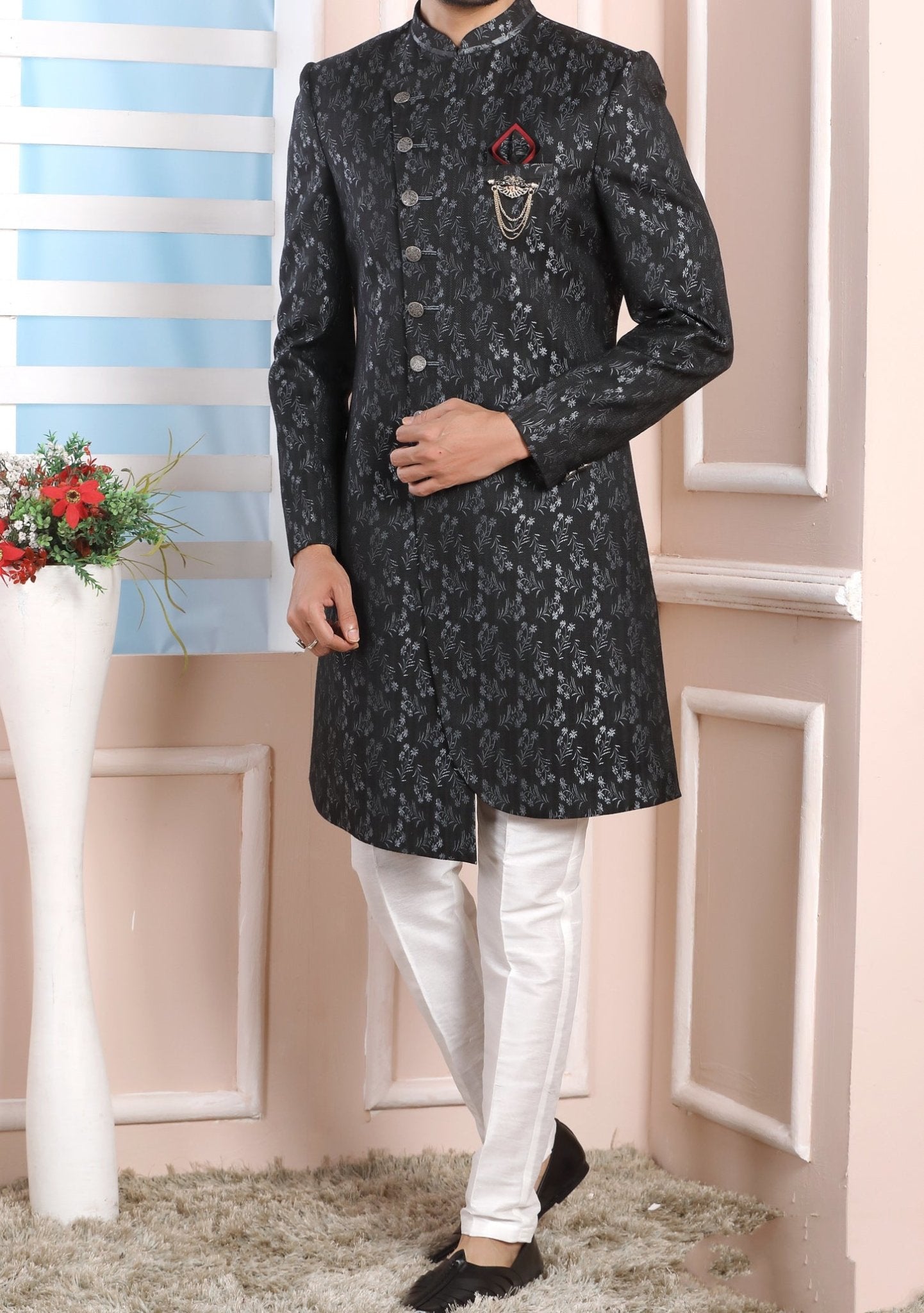 indo western dress for men Citron Indo Western Dress for Men| Indo Western Dress 40