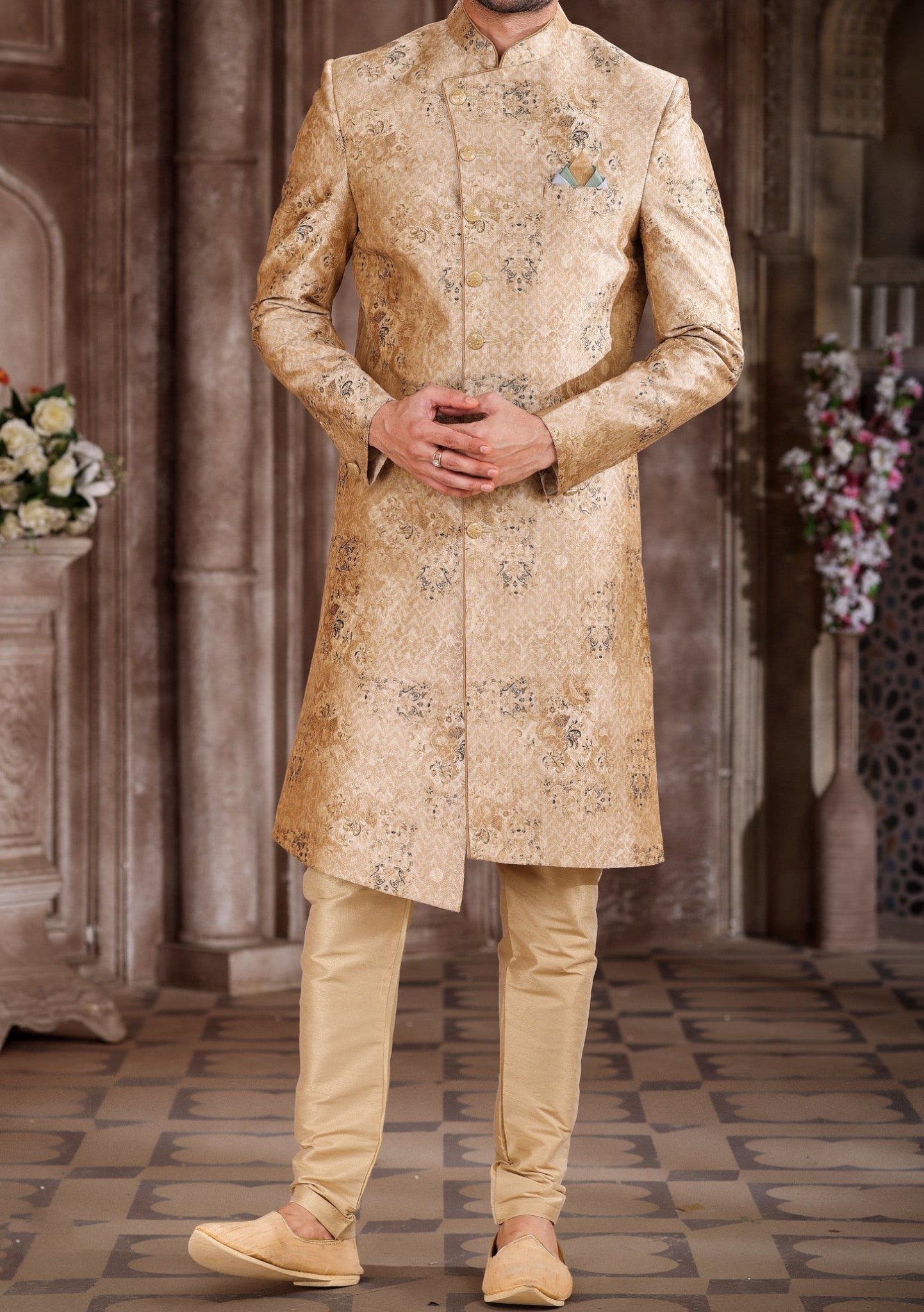 Men's Indo Western Party Wear Sherwani Suit main image 0
