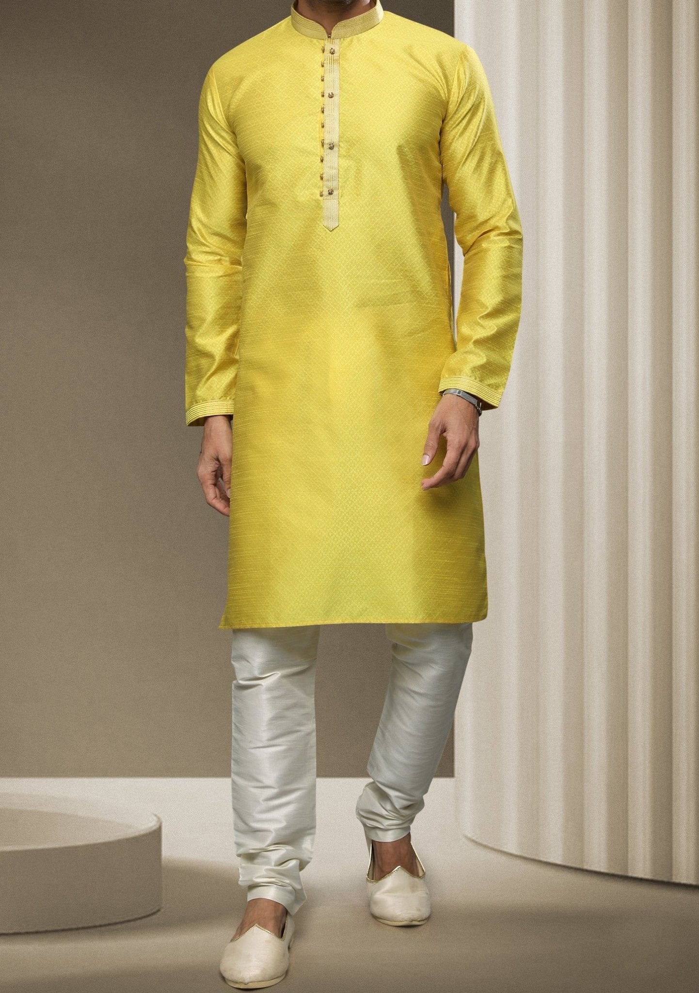 Men’s Traditional Party Wear Jacquard Kurta Pajama main image 1