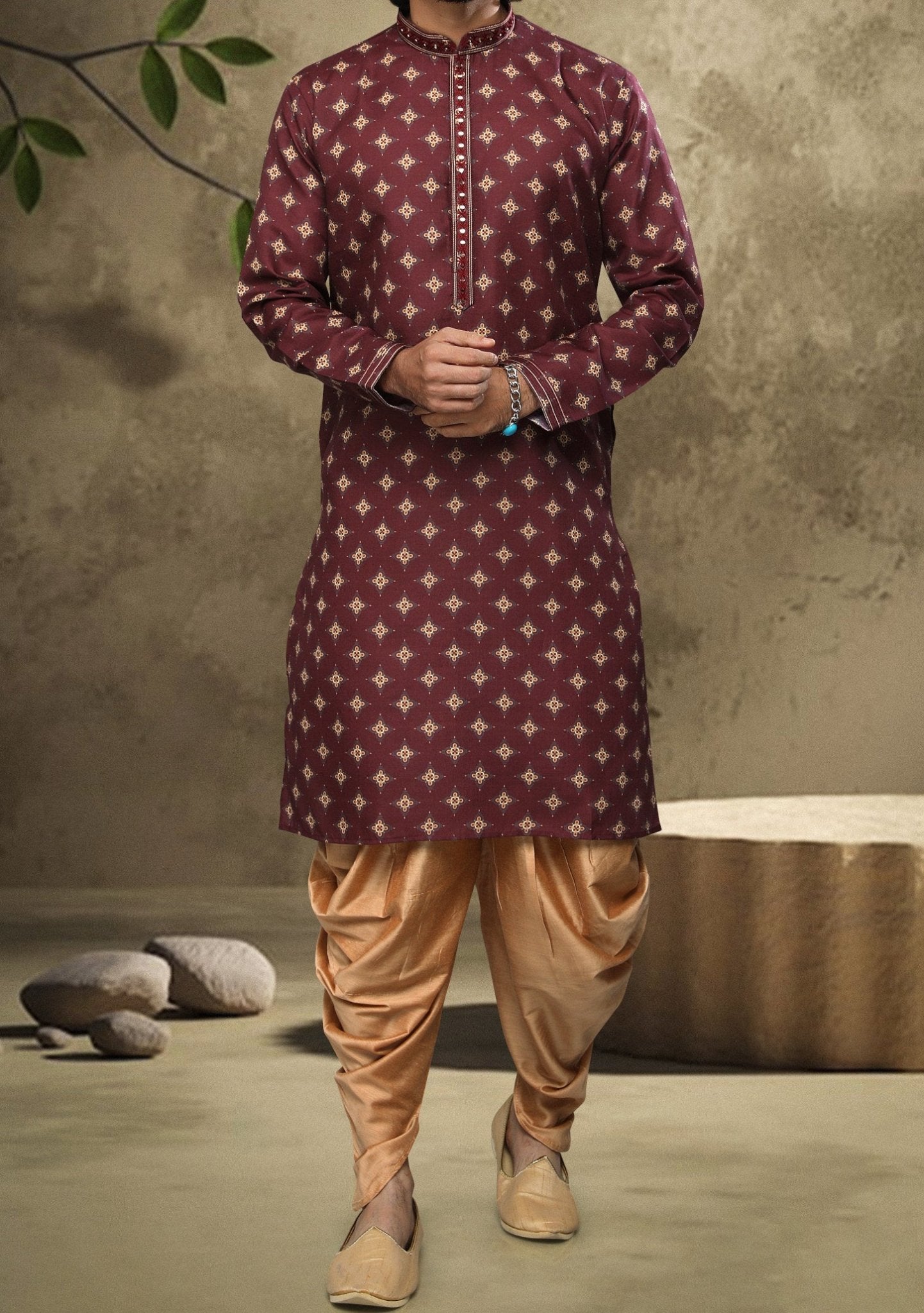 Men’s Traditional Party Wear Jacquard Kurta Pajama main image 0