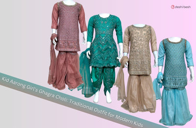 Aarong Girl's Ghagra Choli - The Perfect Ethnic Wear for Your Little Princess
