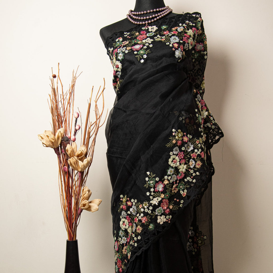 sarees and dresses Buy Maroon Festive Maxi Saree Dress with Embroidered Belt Online for Woman main image 1