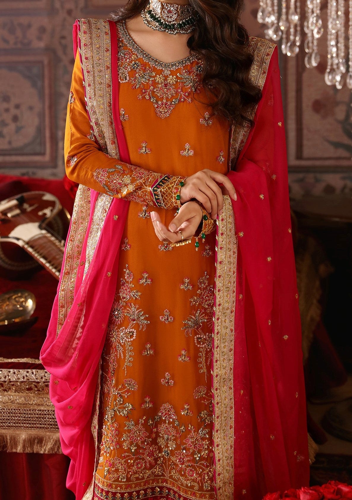 Emaan Adeel Ghazal Pakistani Luxury Chiffon Dress