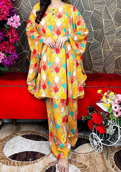 2 Pieces Linen Butterfly Kaftan Set - db29757